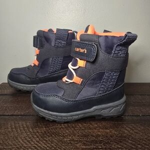 TODDLER BOY'S CARTER'S NAVY SNOW BOOTS 8 SHOES